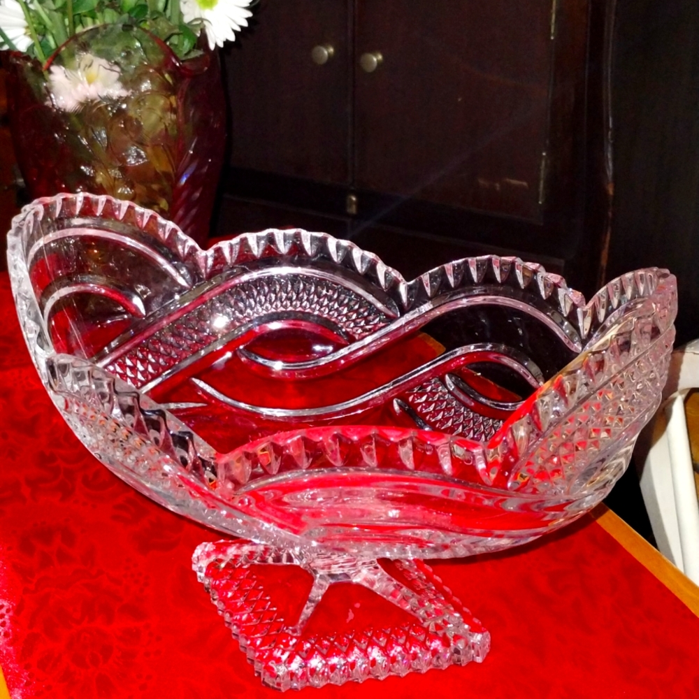 Czech Bohemia Crystal Gandola 12" Dish